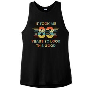 It Took Me 83 Years To Look This Good 83rd Birthday Retro Ladies PosiCharge Tri-Blend Wicking Tank