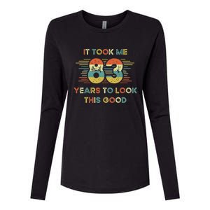 It Took Me 83 Years To Look This Good 83rd Birthday Retro Womens Cotton Relaxed Long Sleeve T-Shirt