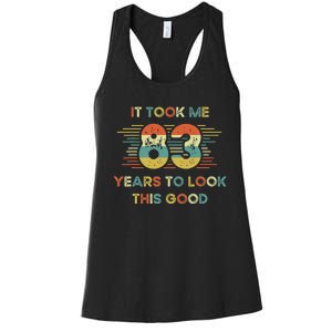 It Took Me 83 Years To Look This Good 83rd Birthday Retro Women's Racerback Tank