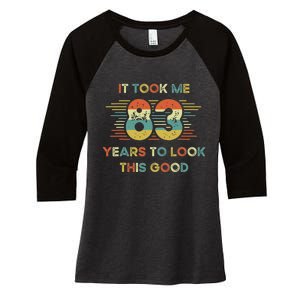 It Took Me 83 Years To Look This Good 83rd Birthday Retro Women's Tri-Blend 3/4-Sleeve Raglan Shirt