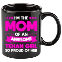 I'm The Mom Of An Awesome Texan Western Gift 11oz C Handle Ceramic Mug