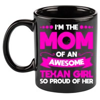 I'm The Mom Of An Awesome Texan Western Gift 11oz C Handle Ceramic Mug