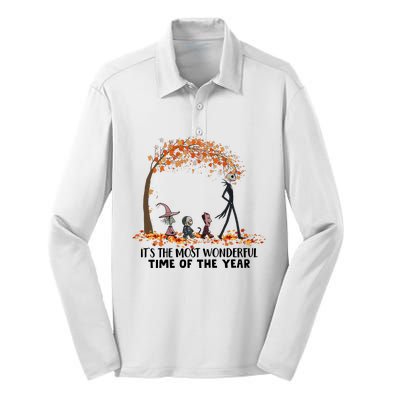 ItS The Most Wonderful Time Of The Year Halloween Silk Touch Performance Long Sleeve Polo