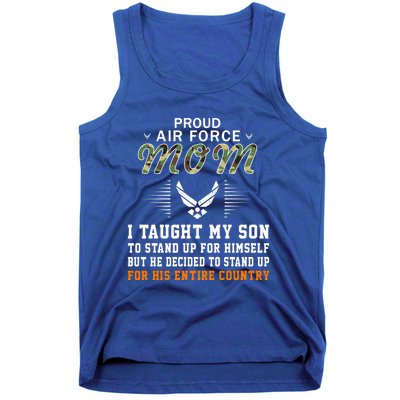 I Taught My Son How To Stand Upgiftproud Air Force Mom Army Cute Gift Tank Top