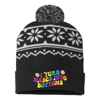 I Turn Masks Into Bottoms USA-Made Snowflake Beanie