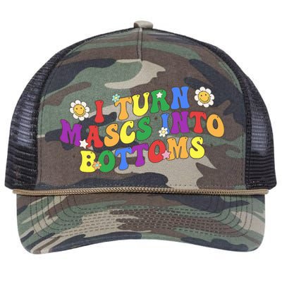 I Turn Masks Into Bottoms Retro Rope Trucker Hat Cap