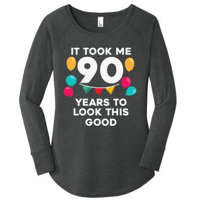 It Took Me 90 Years To Look This Good 90th Birthday Gag Gift Women's Perfect Tri Tunic Long Sleeve Shirt