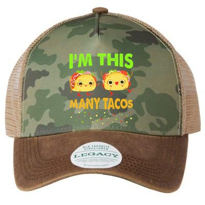 I'm This Many Tacos Second Birthday Twosday Cinco De Mayo Legacy Tie Dye Trucker Hat
