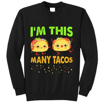 I'm This Many Tacos Second Birthday Twosday Cinco De Mayo Sweatshirt