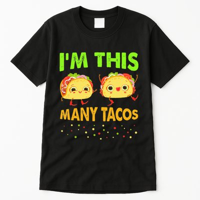 I'm This Many Tacos Second Birthday Twosday Cinco De Mayo Tall T-Shirt
