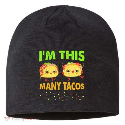 I'm This Many Tacos Second Birthday Twosday Cinco De Mayo Sustainable Beanie