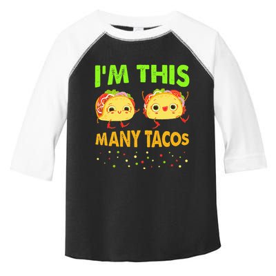I'm This Many Tacos Second Birthday Twosday Cinco De Mayo Toddler Fine Jersey T-Shirt