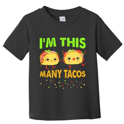 I'm This Many Tacos Second Birthday Twosday Cinco De Mayo Toddler T-Shirt