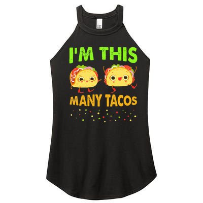 I'm This Many Tacos Second Birthday Twosday Cinco De Mayo Women’s Perfect Tri Rocker Tank