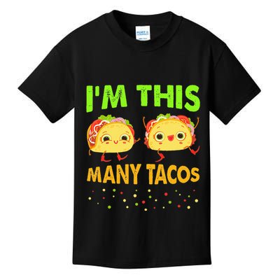 I'm This Many Tacos Second Birthday Twosday Cinco De Mayo Kids T-Shirt