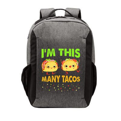 I'm This Many Tacos Second Birthday Twosday Cinco De Mayo Vector Backpack