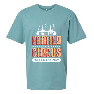 Is This My Family Or A Circus Who Is Asking Circus Gift Sueded Cloud Jersey T-Shirt
