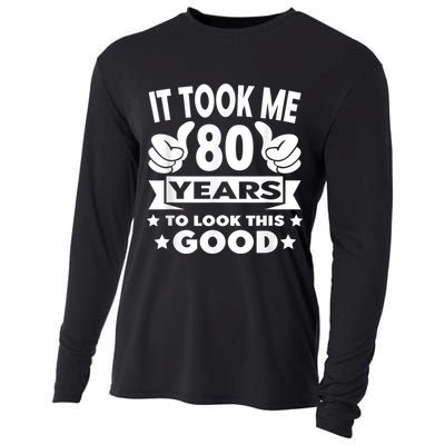 It Took Me 80 years - Funny 80th Birthday Decorations Party Cooling Performance Long Sleeve Crew