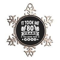 It Took Me 80 years - Funny 80th Birthday Decorations Party Metallic Star Ornament