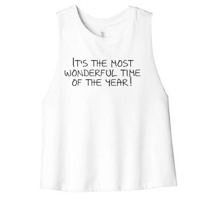 It's The Most Wonderful Time Of The Year! Funny Gift Women's Racerback Cropped Tank