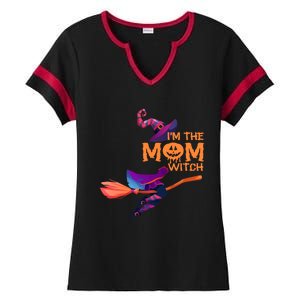 Im The Mom Witch Funny Halloween Matching Group Costume Cute Gift Ladies Halftime Notch Neck Tee