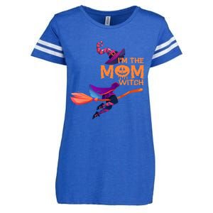 Im The Mom Witch Funny Halloween Matching Group Costume Cute Gift Enza Ladies Jersey Football T-Shirt