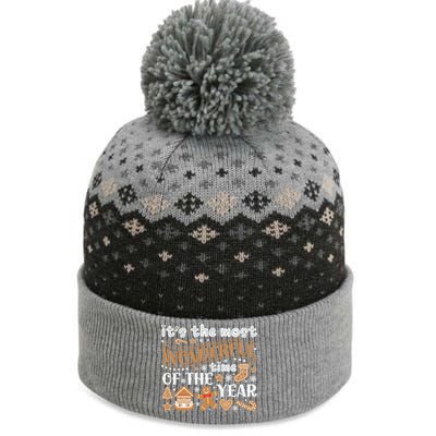 ItS The Most Wonderful Time Of The Year Merry Xmas The Baniff Cuffed Pom Beanie