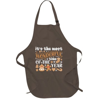 ItS The Most Wonderful Time Of The Year Merry Xmas Full-Length Apron With Pockets