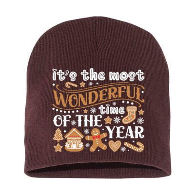 ItS The Most Wonderful Time Of The Year Merry Xmas Short Acrylic Beanie