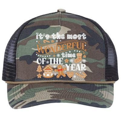 ItS The Most Wonderful Time Of The Year Merry Xmas Retro Rope Trucker Hat Cap