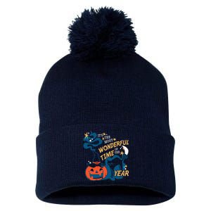 It's the Most Wonderful Time of the Year Halloween Pom Pom 12in Knit Beanie