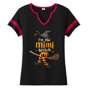 I’M The Mimi Witch Family Matching Halloween Costume Gift Ladies Halftime Notch Neck Tee