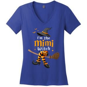 I’M The Mimi Witch Family Matching Halloween Costume Gift Women's V-Neck T-Shirt