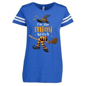 I’M The Mimi Witch Family Matching Halloween Costume Gift Enza Ladies Jersey Football T-Shirt