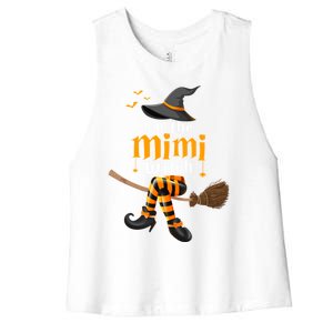 I’M The Mimi Witch Family Matching Halloween Costume Gift Women's Racerback Cropped Tank