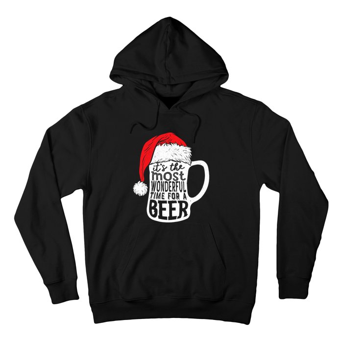 ItS The Most Wonderful Time For A Beer Christmas Santa Hat Hoodie