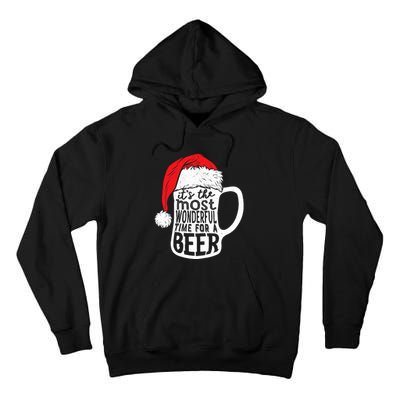 ItS The Most Wonderful Time For A Beer Christmas Santa Hat Tall Hoodie