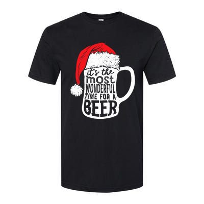 ItS The Most Wonderful Time For A Beer Christmas Santa Hat Softstyle CVC T-Shirt