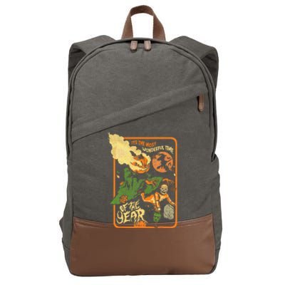 ItS The Most Wonderful Time Of The Year Halloween Cotton Canvas Backpack