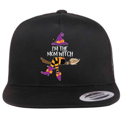 Im The Mom Witch Shirts Halloween Matching Group Costume Flat Bill Trucker Hat