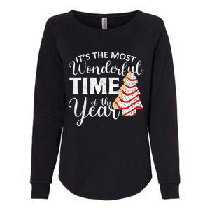 Its The Most Wonderful Time Of The Year Christmas tree cake A Womens California Wash Sweatshirt