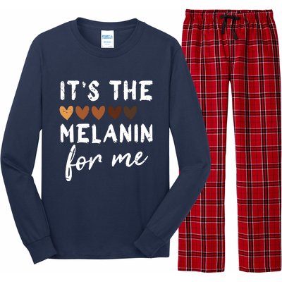 Its The Melanin For Me Melanated Black History Month Long Sleeve Pajama Set