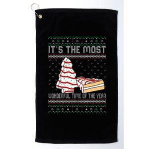 Its The Most Wonderful Time Of The Year Christmas Tree Cake Platinum Collection Golf Towel