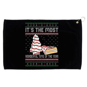 Its The Most Wonderful Time Of The Year Christmas Tree Cake Grommeted Golf Towel