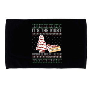 Its The Most Wonderful Time Of The Year Christmas Tree Cake Microfiber Hand Towel