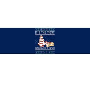 Its The Most Wonderful Time Of The Year Christmas Tree Cake Bumper Sticker