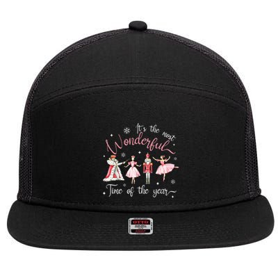 ItS The Most Wonderful Time Of The Year Nutcracker Ballet 7 Panel Mesh Trucker Snapback Hat