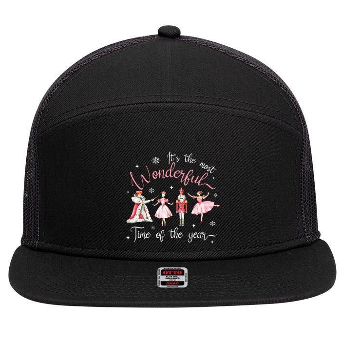 ItS The Most Wonderful Time Of The Year Nutcracker Ballet 7 Panel Mesh Trucker Snapback Hat