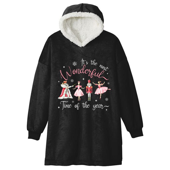 ItS The Most Wonderful Time Of The Year Nutcracker Ballet Hooded Wearable Blanket