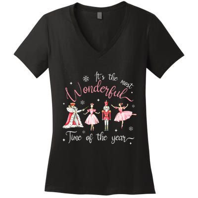 ItS The Most Wonderful Time Of The Year Nutcracker Ballet Women's V-Neck T-Shirt